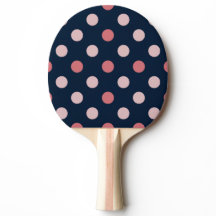 Pink Polka Dot Ping Pong Paddle