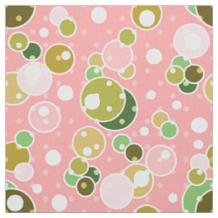 Pink polka dot, pink, mehrfarbig stoff