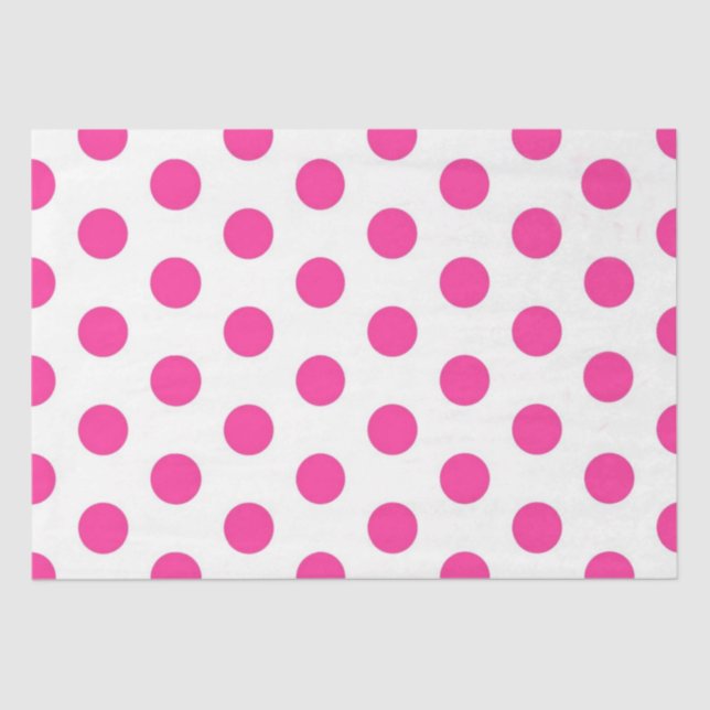 Pink Polka Dot Seidenpapier (Vorderseite)