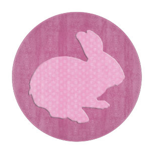 Pink Polka Dot Silhouette Helle Schneider Schneidebrett