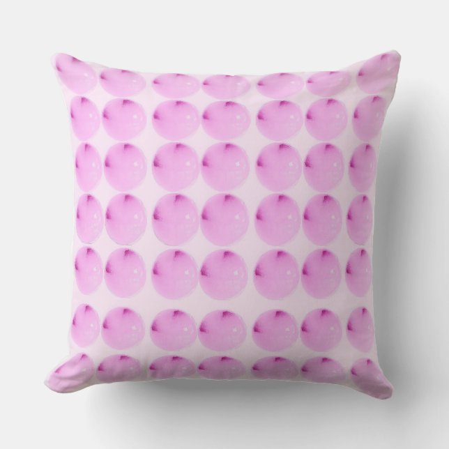 Pink Polka Dot Throw Kissen (Vorderseite)