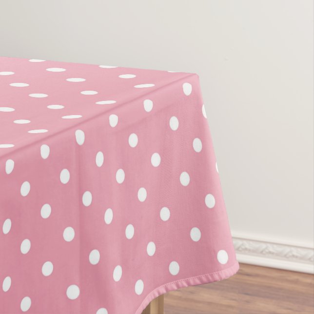 Pink Polka Dot Tischdecke (Beispiel)