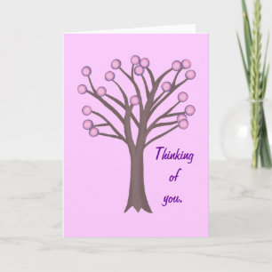 Pink Polka Dot Tree Denken Sie an Ihre Karten