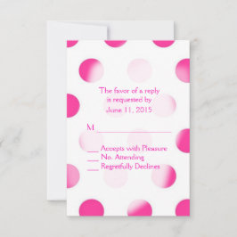 Pink Polka Dot UAWG RSVP Karte