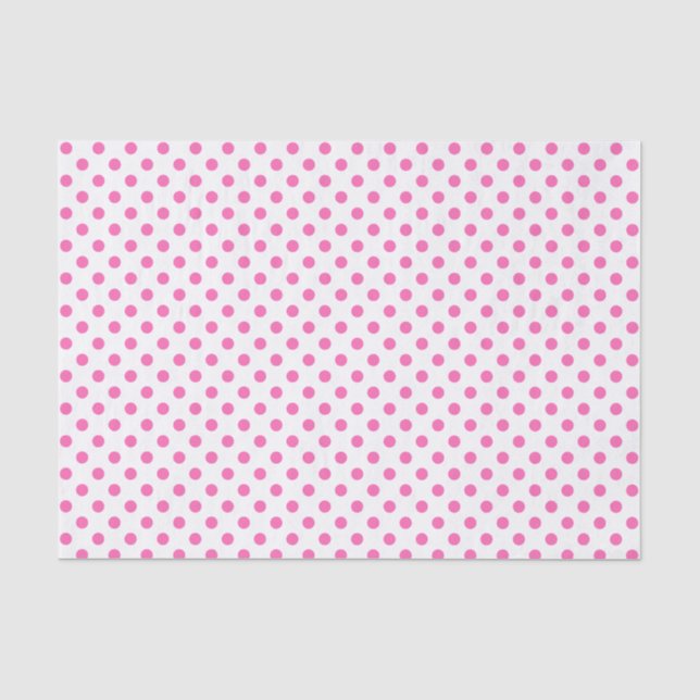 Pink Polka Dot Weißzungenpapier Seidenpapier (Vorderseite)