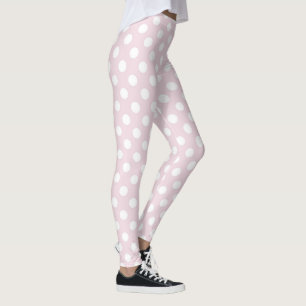 Pink Polka Dot Yoga Leggings Femmes Entraînement F