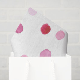 Pink Polka Dots Artisan Wasserfarbe Sweet Multi Ve Seidenpapier