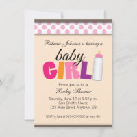 Pink Polka Dots Baby Shower Girl