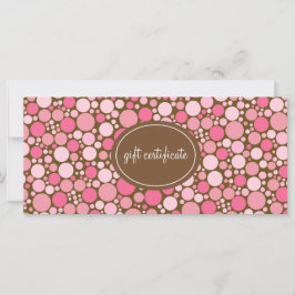 Pink Polka Dots Boutique Style Geschenkgutscheine