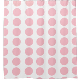 Pink Polka Dots Design Duschvorhang
