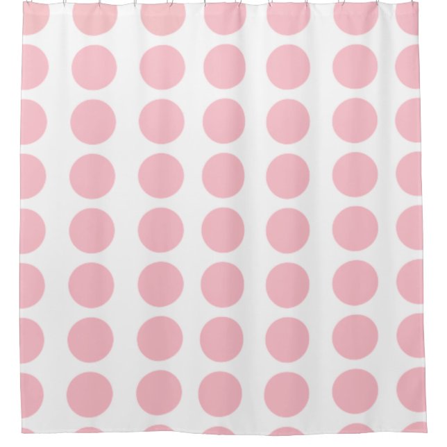 Pink Polka Dots Design Duschvorhang (Vorderseite)