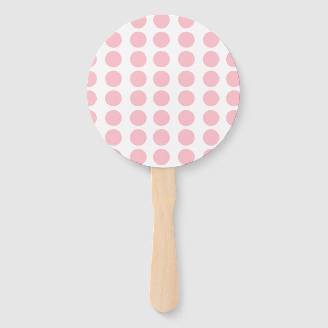 Pink Polka Dots Design Fächer (Vorderseite)