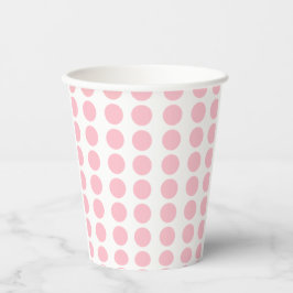Pink Polka Dots Design Pappbecher