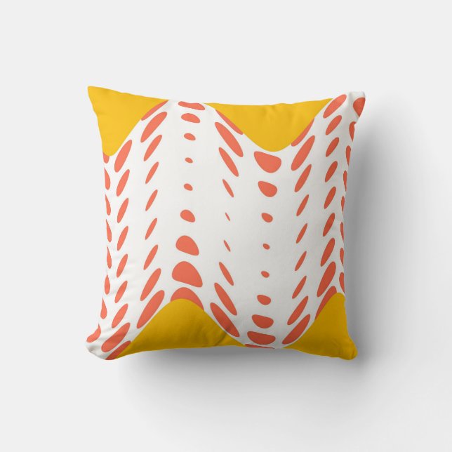 Pink Polka Dots Funky Art Design Abstrakt Kissen (Vorderseite)