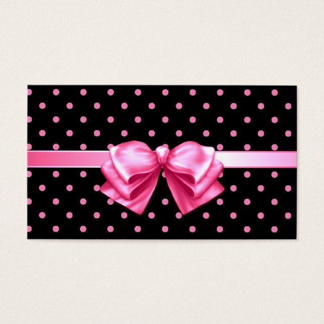 Pink Polka Dots Geschenk Tag (Vorderseite)