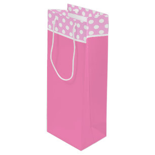 Pink Polka Dots Geschenktasche Geschenktüte Für Weinflaschen