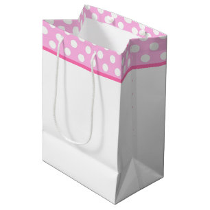 Pink Polka Dots Geschenktasche Mittlere Geschenktüte