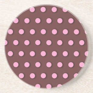 Pink Polka Dots Getränkeuntersetzer