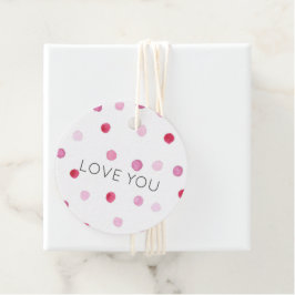 Pink Polka Dots LIEBE DU Sweet Valentine Fun Gesch Geschenkanhänger