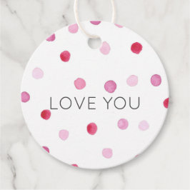 Pink Polka Dots LIEBE DU Sweet Valentine Fun Gesch Geschenkanhänger