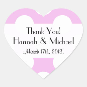 Pink Polka Dots, Polka Dot Pattern, Dots, Hochzeit Herz-Aufkleber