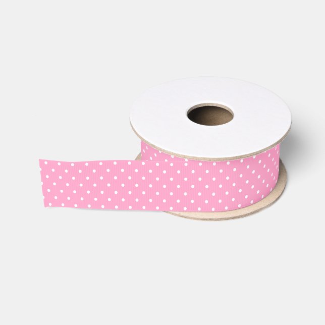 PINK POLKA DOTS | RIBBON RIPSBAND (Spule)