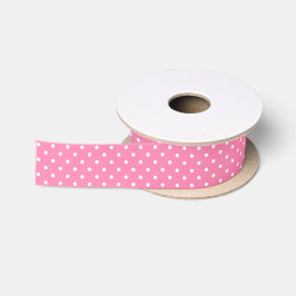 Pink Polka Dots Ribbon Satinband