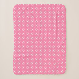 Pink Polka Dots Sherpa Blanket Sherpadecke