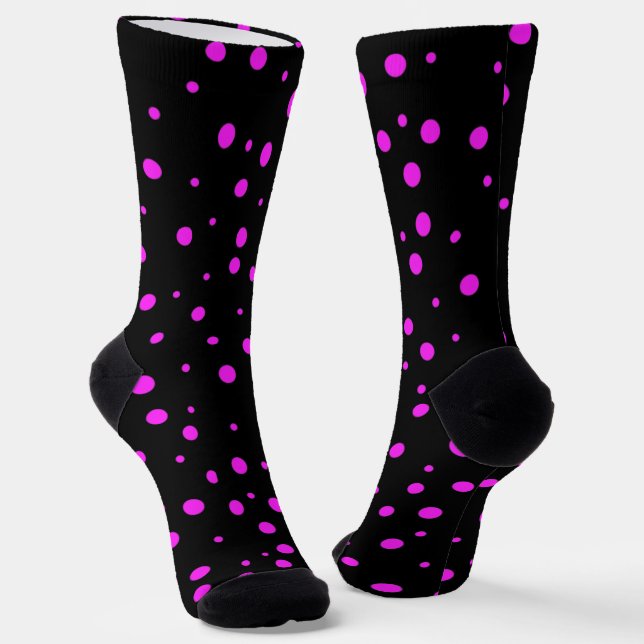 Pink Polka Dots Socken (Gewinkelt)