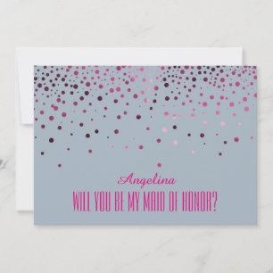 Pink Polka Dots Werden Sie meine TRAUZEUGIN? Einladung