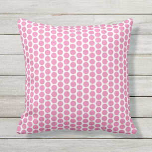 Pink Polka Dots White Custom Niedlich Girly Gesche Kissen
