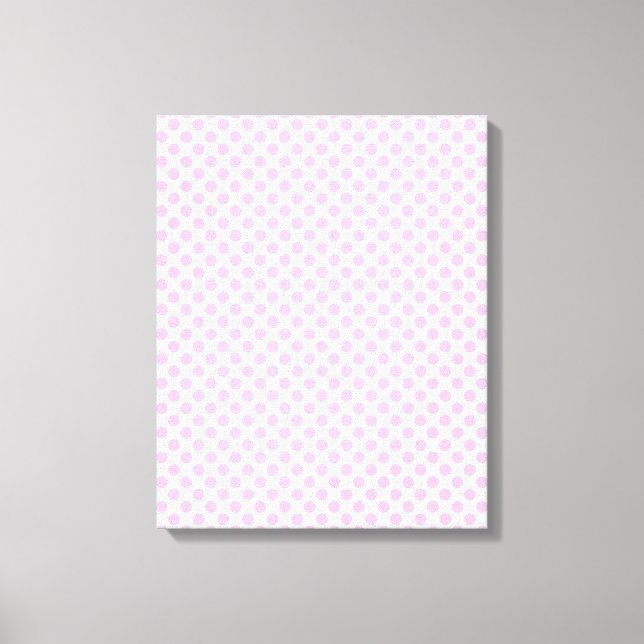 Pink Polka Dots with Customizable Background Leinwanddruck (Vorderseite)