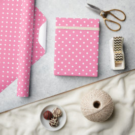 Pink Polka Dots Wrapping Paper Geschenkpapier