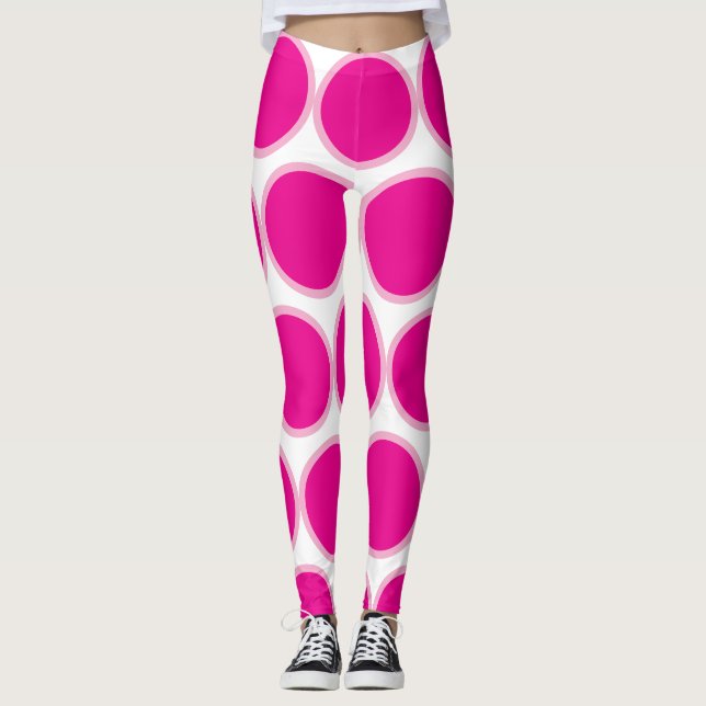 Pink Polka Leggings (Vorderseite)