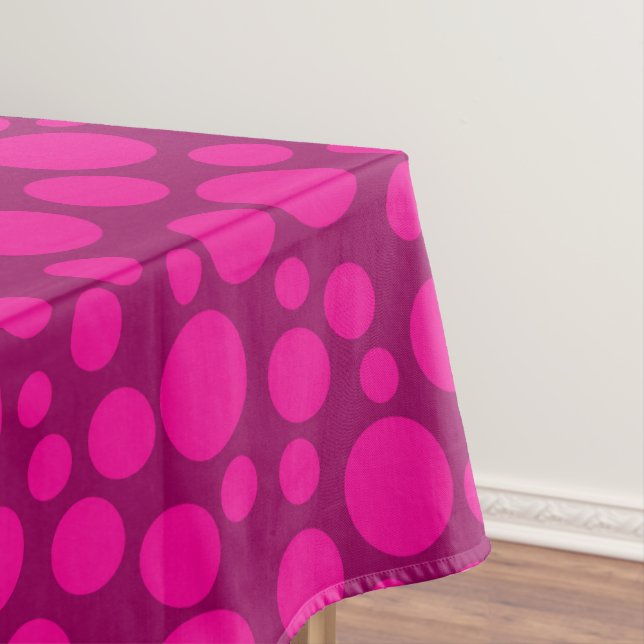 Pink-Polka-Punkt Tischdecke (Beispiel)