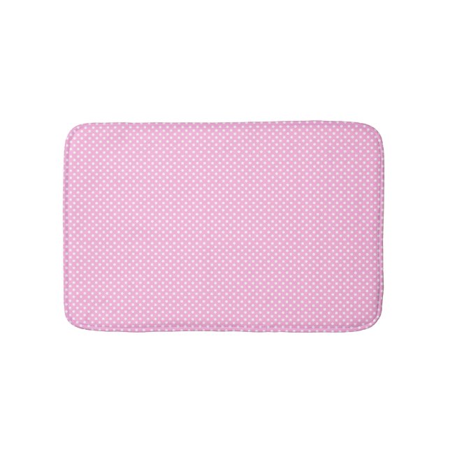 Pink-Polka-Punkte Badematte (Vorderseite)