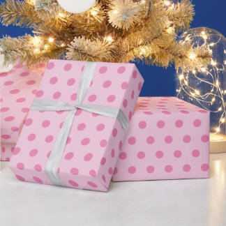 Pink-Polka-Punkte Geschenkpapier