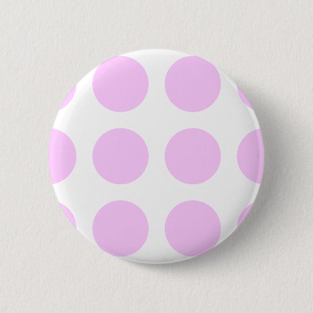Pink Polka Spots Button (Vorderseite)