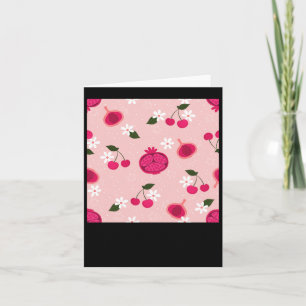 Pink Pomegranate Fruchtkirsche Floral Daisy Sticke Karte