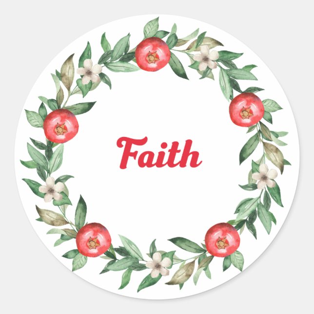 Pink Pomegranate Spirituelle Sticker - Glaube (Vorderseite)