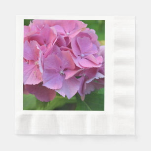 Pink Pompom Hydrangea Hortensia Blume Serviette