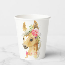 Pink Pony Baby Dusche Pappbecher