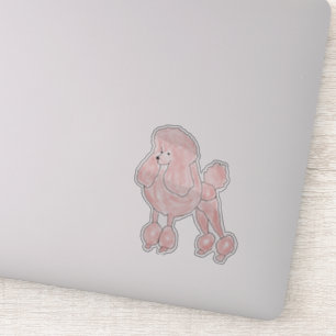 Pink Poodle Aufkleber