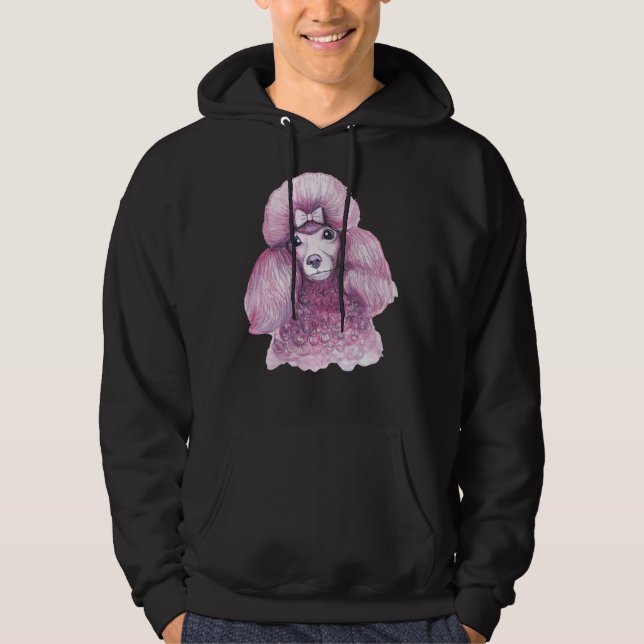 Pink Poodle Hoodie (Vorderseite)