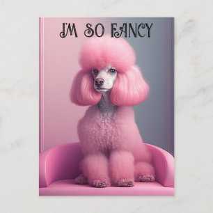 Pink Poodle - Ich bin so extravagant Postcard Postkarte