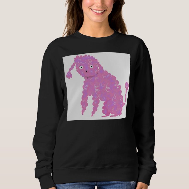 Pink Poodle Long Sweatshirt (Vorderseite)