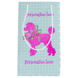 Pink Poodle Party Personalisierte Geschenktasche Kleine Geschenktüte