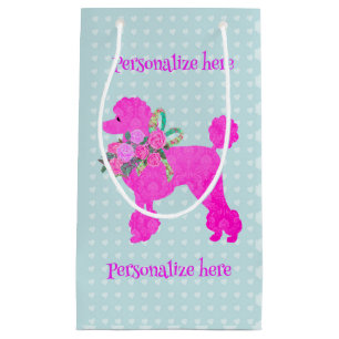 Pink Poodle Party Personalisierte Geschenktasche Kleine Geschenktüte