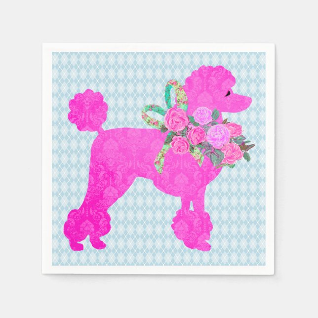 Pink Poodle Party Supplier Serviette (Vorderseite)