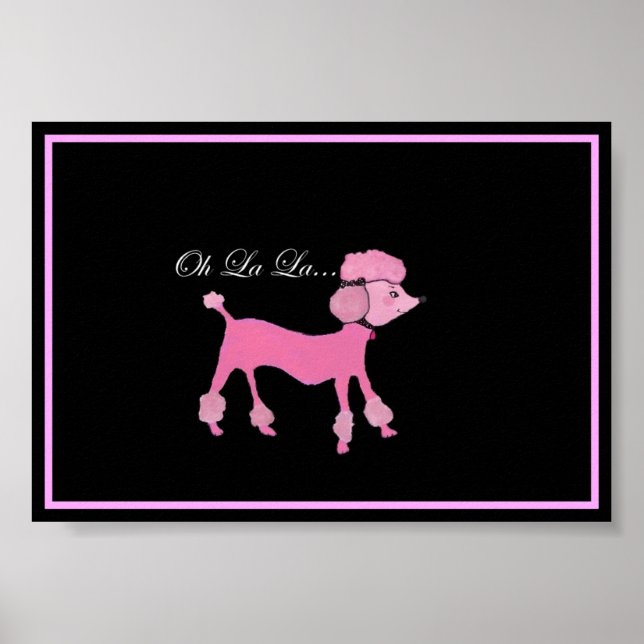 Pink Poodle Poster (Vorne)
